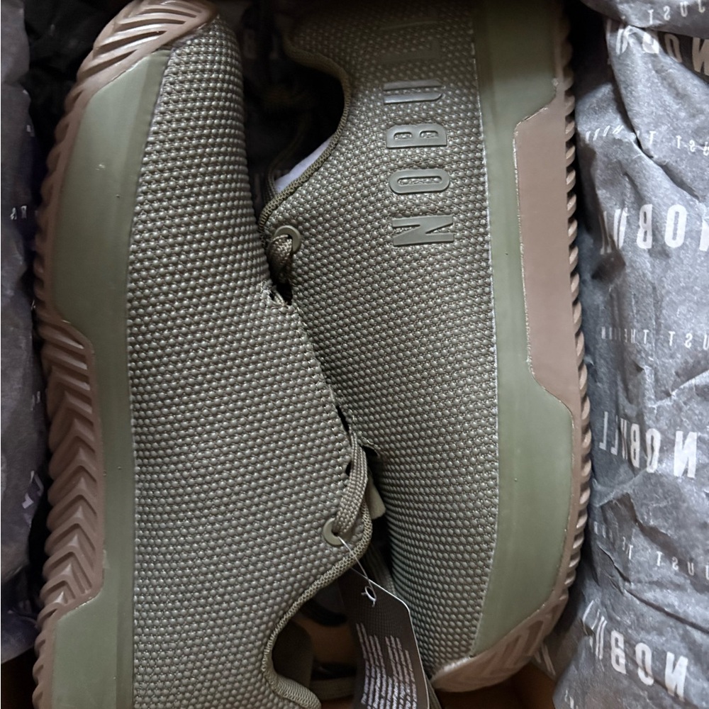 NOBULL Olive and Brown Knit Training Shoes